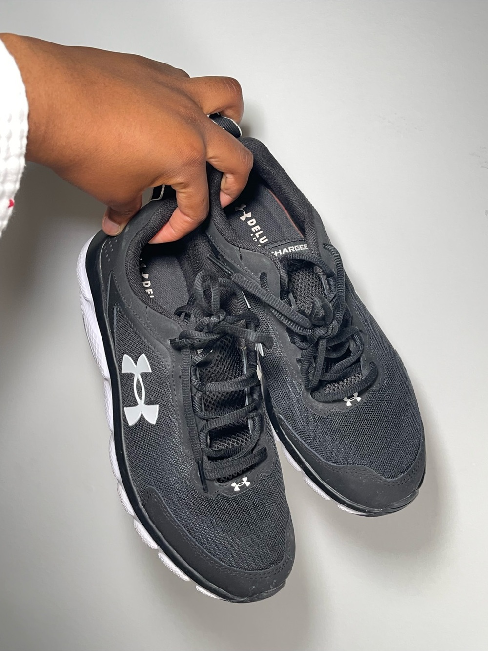 Under Armour Black and White Athletic Sneakers